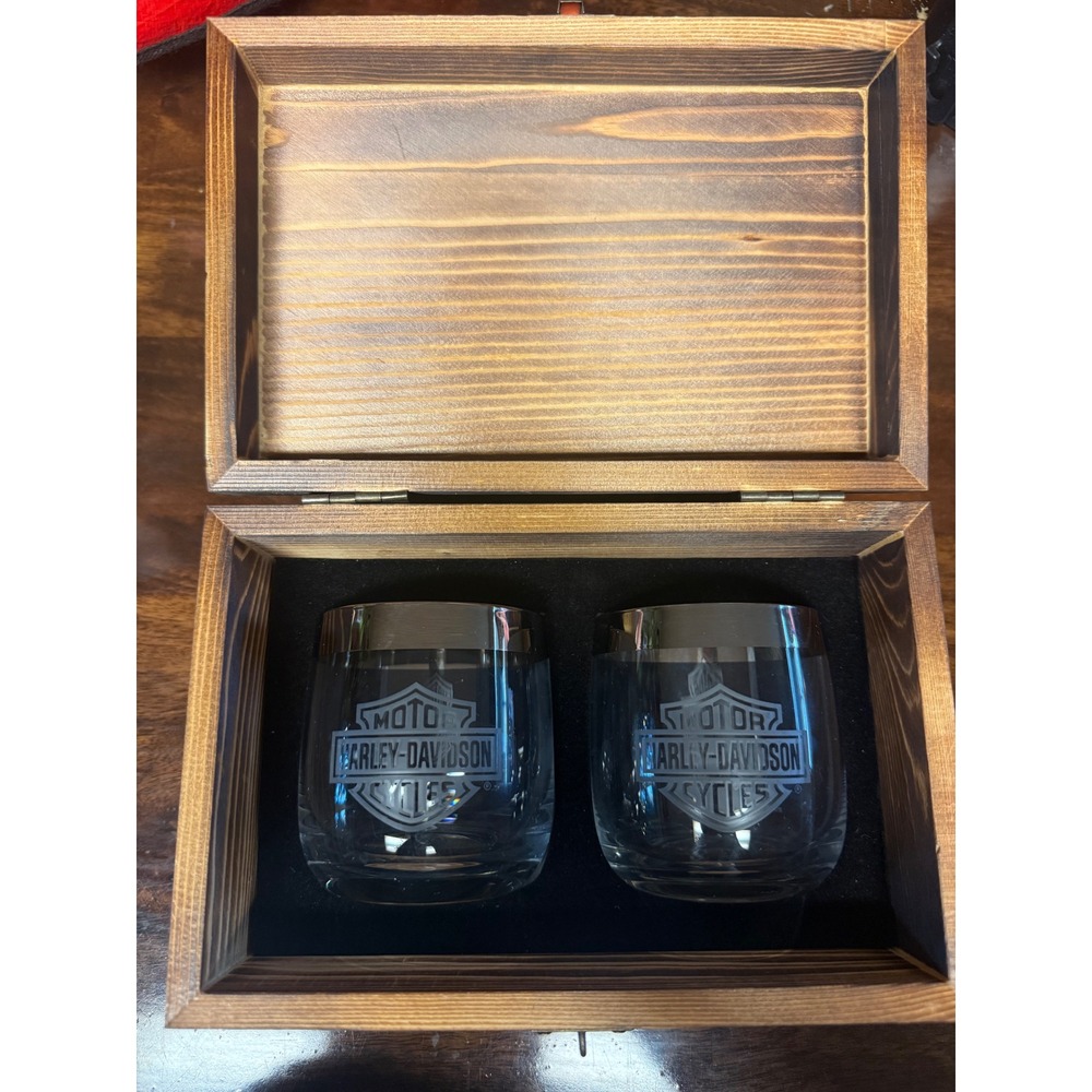 Collectible Harley-Davidson Whiskey Glass Set